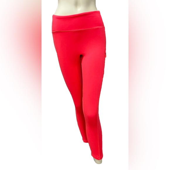 Fabletics Trinity Motion365® HW Utility Legging Women’s M Hot Orange Ankle Zip - Picture 3 of 14